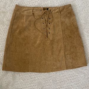 Brown corduroy mini skirt from Moon Ryder. Size M. Very good condition.